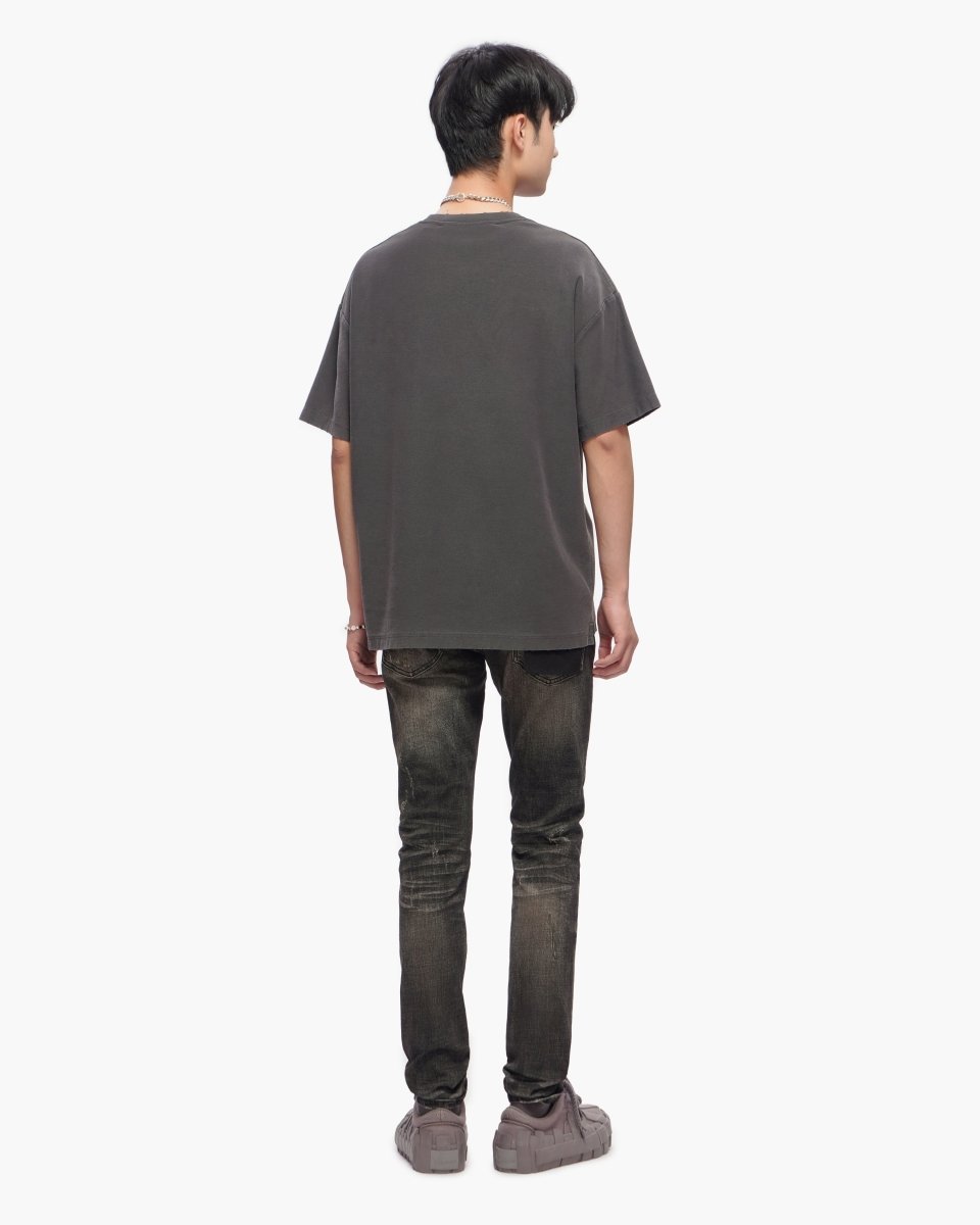 Haste Black Grey Wash Skinny Jeans - Valabasas