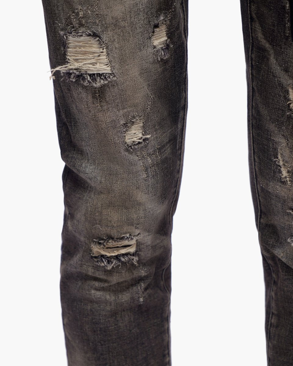 Haste Black Grey Wash Skinny Jeans - Valabasas
