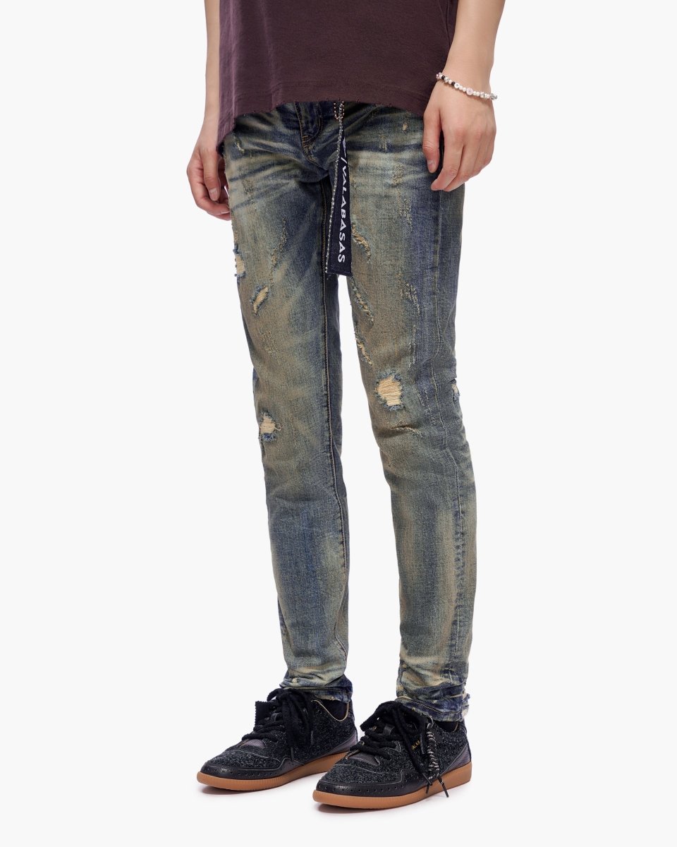 Haste Vintage Dark Blue Wash Skinny Jeans - Valabasas