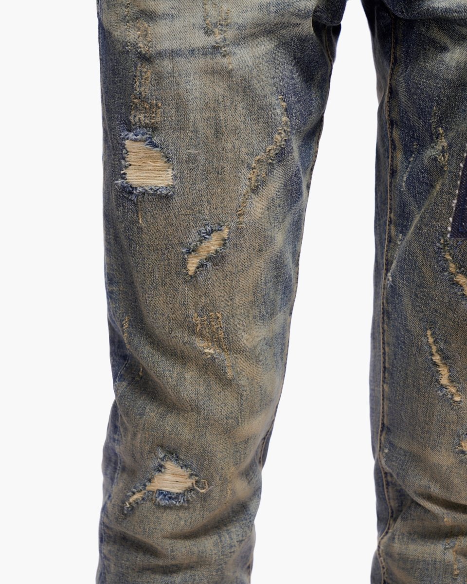 Haste Vintage Dark Blue Wash Skinny Jeans - Valabasas