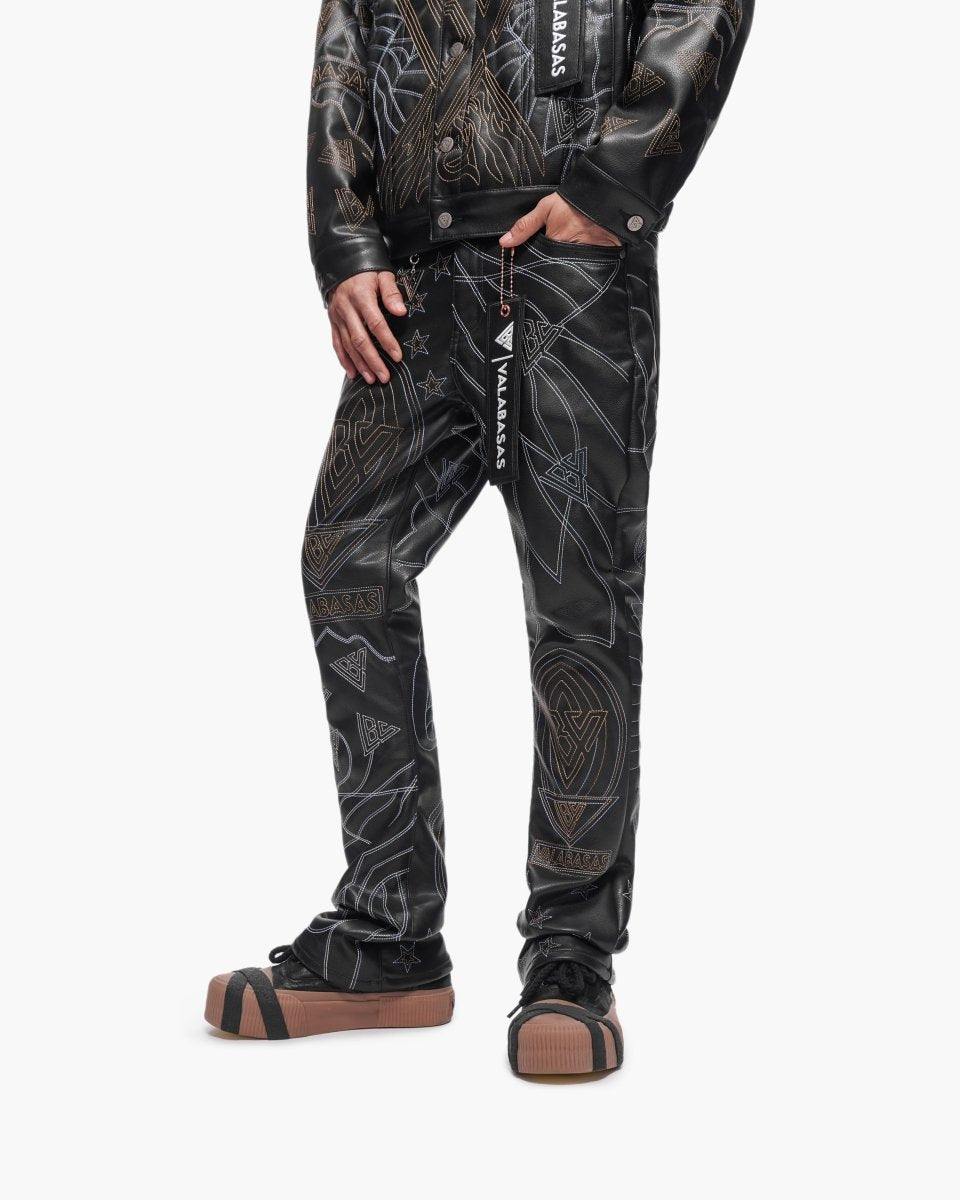 Havoc Vegan Leather Black Stacked - Valabasas