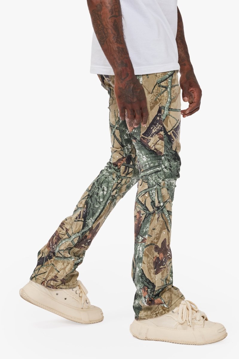 Hazard Forest Camo Stacked Jeans - Valabasas