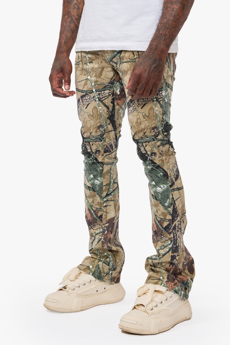 Hazard Forest Camo Stacked Jeans - Valabasas