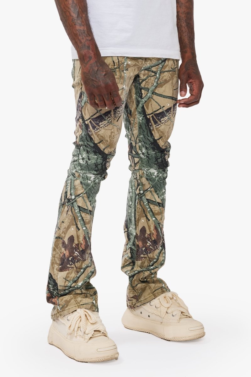 Hazard Forest Camo Stacked Jeans - Valabasas