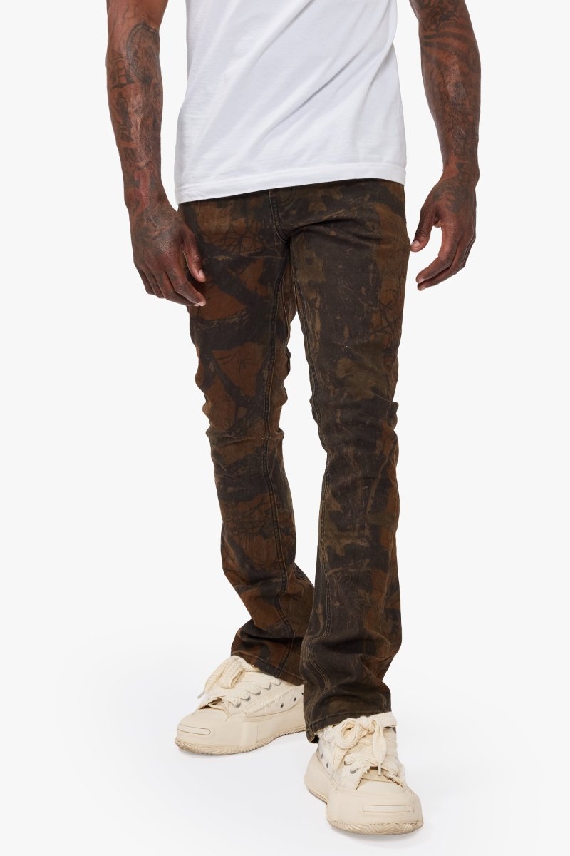 Hazard Wilderness Camo Stacked Jeans - Valabasas