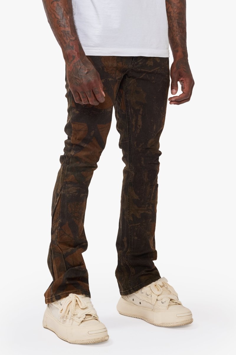 Hazard Wilderness Camo Stacked Jeans - Valabasas
