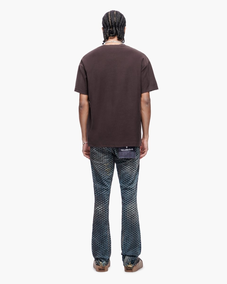 Hex Vintage Blue Black Stacked Jeans - Valabasas