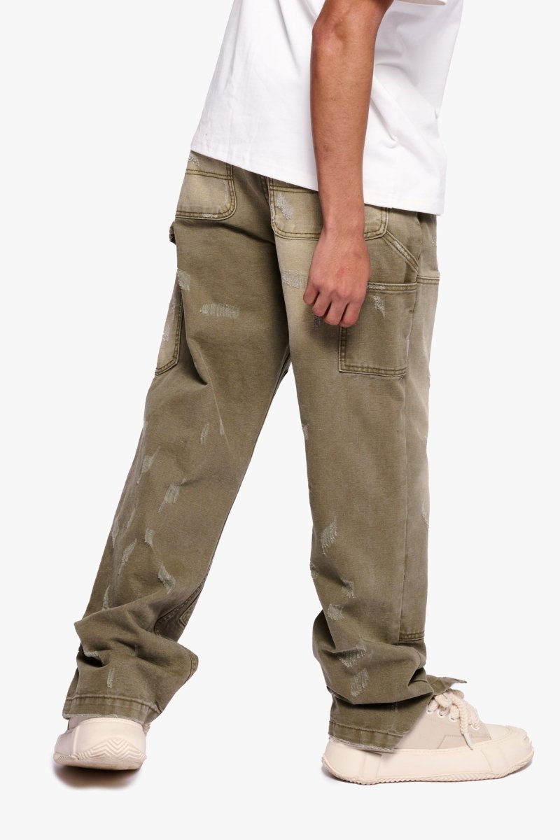 Hound Straight Jeans Green Washed - Valabasas