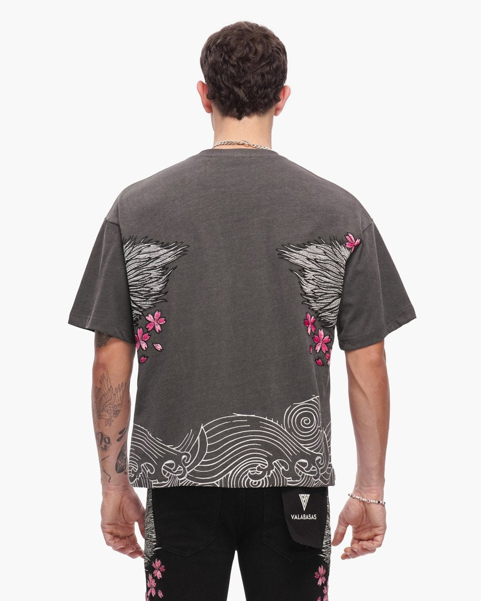 Ikari Tee Washed Black - Valabasas