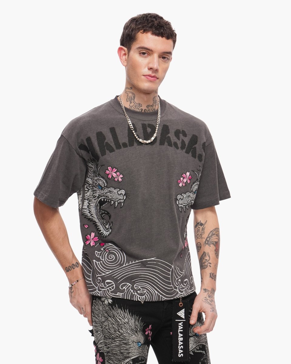 Ikari Tee Washed Black - Valabasas