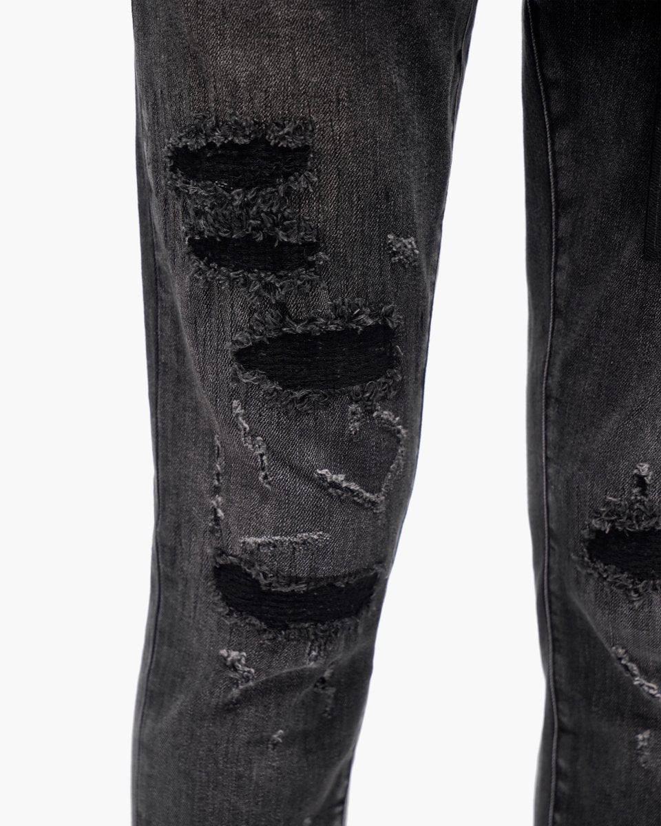 Ilyas Charcoal Skinny Jeans - Valabasas