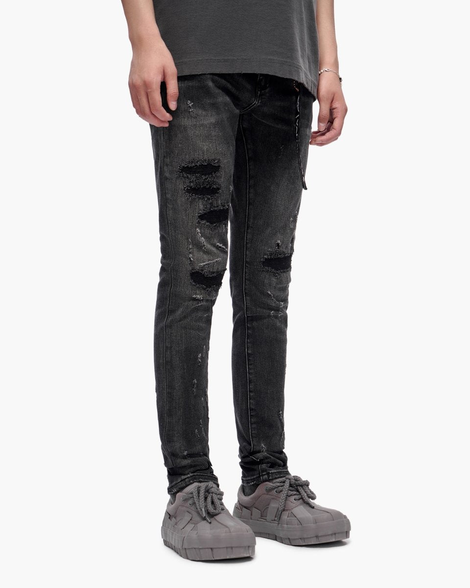 Ilyas Charcoal Skinny Jeans - Valabasas