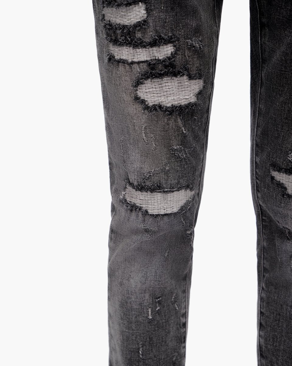 Ilyas Grey Wash Skinny Jeans - Valabasas