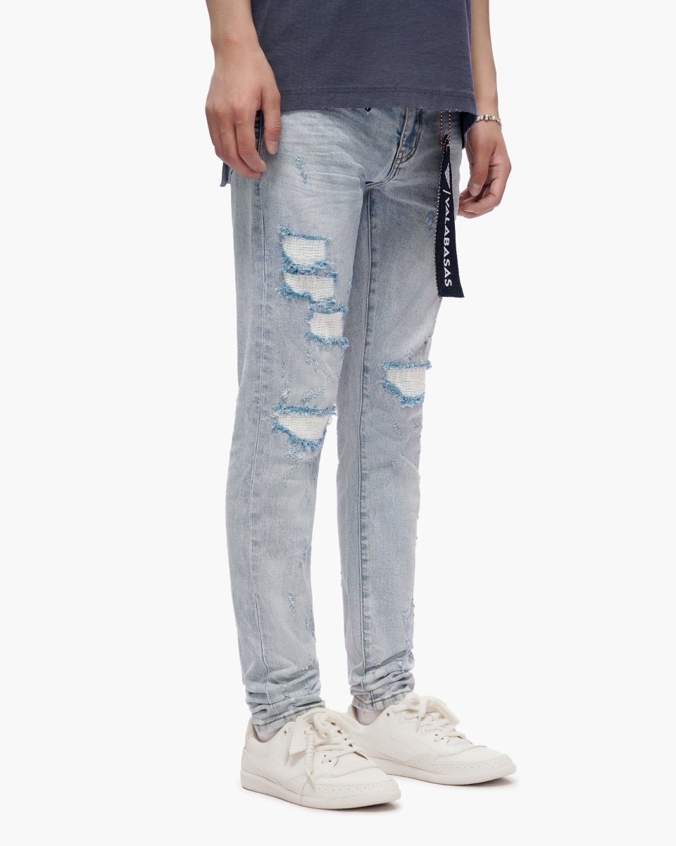 Ilyas Light Blue Wash Skinny Jeans - Valabasas