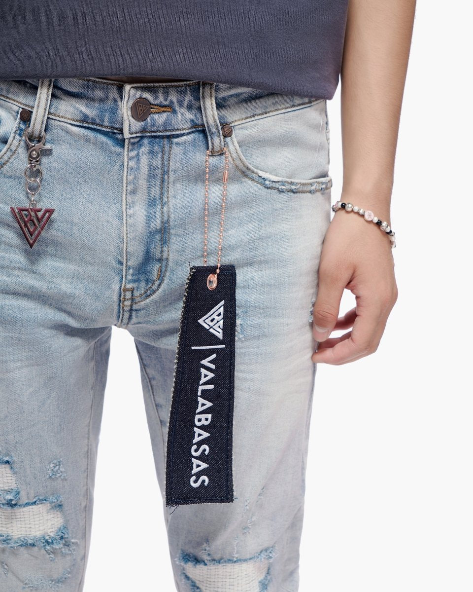 Ilyas Light Blue Wash Skinny Jeans - Valabasas