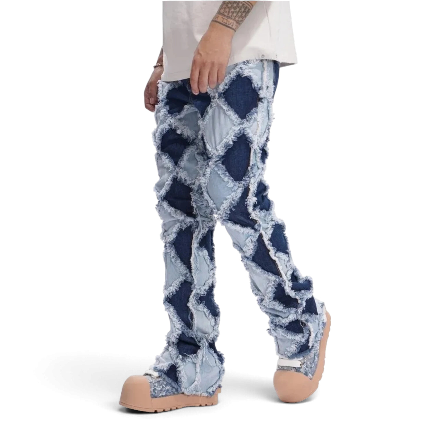 Valabasas Patchwork Jeans - Stacked Blue/Lt.blue
