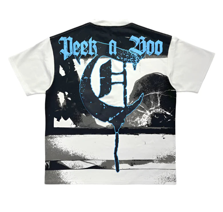 Trnchs Peek A Boo White Tee - White Cotton T-Shirt