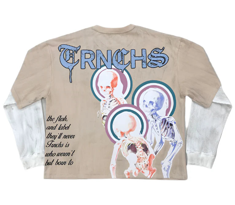 Trnchs Born To Disrupt L/S Men's Shirt - Beige