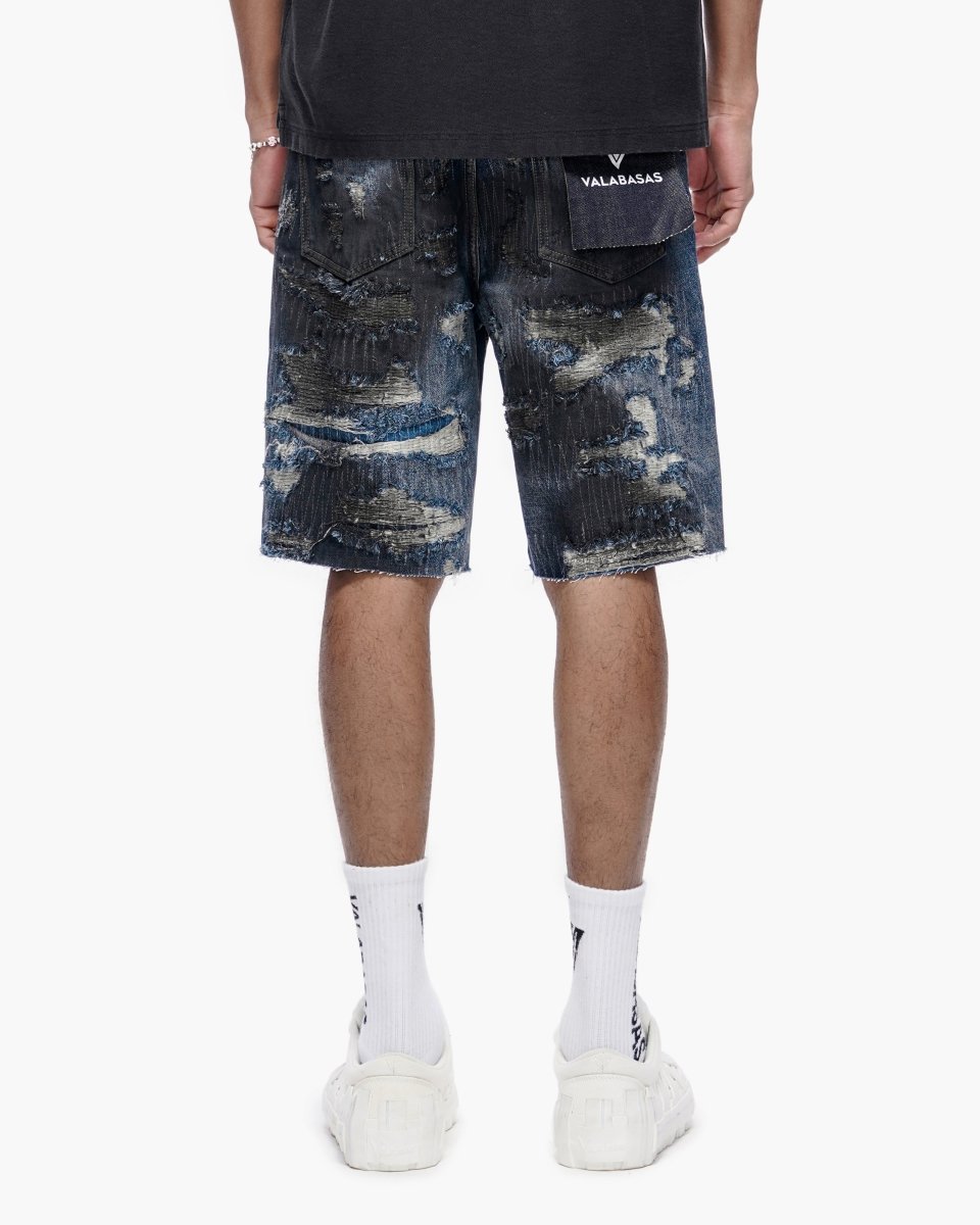 Incise Shorts Dark Blue - Valabasas
