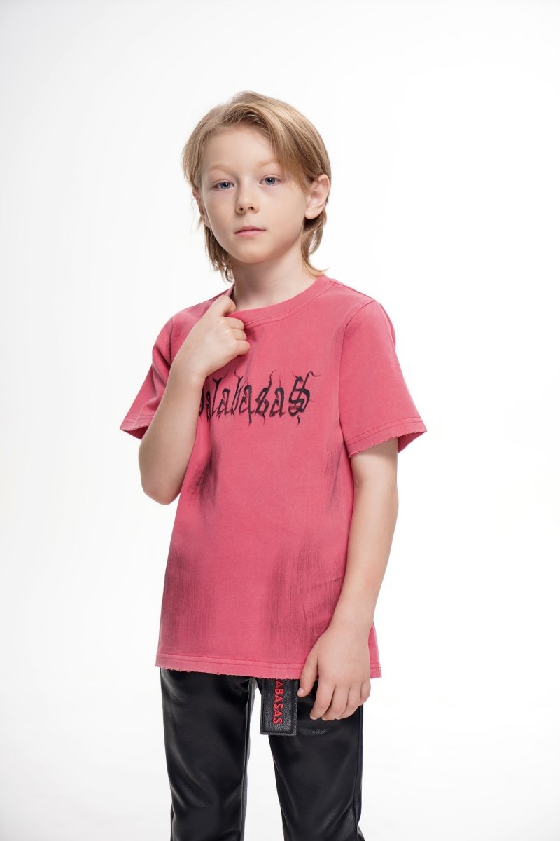 Inked Elegance Kids Tee Vintage Red - Valabasas