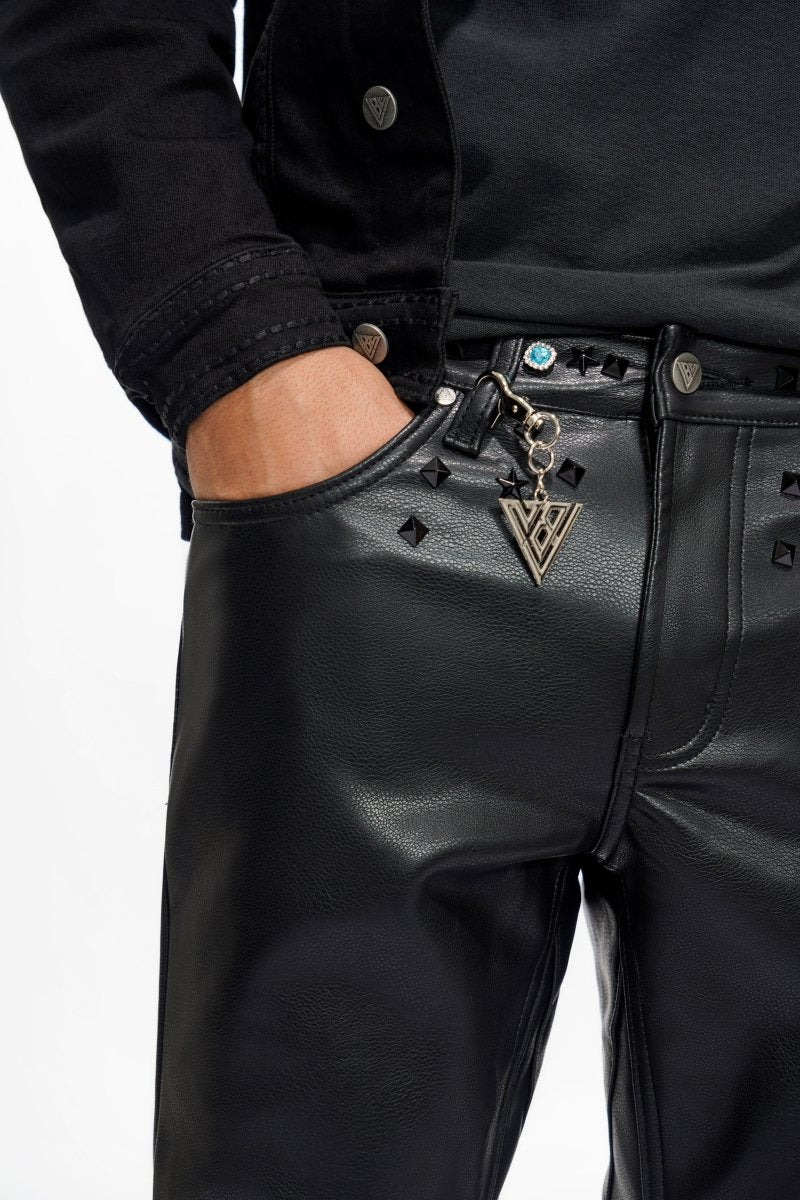 Ion Black Leather Stacked - Valabasas