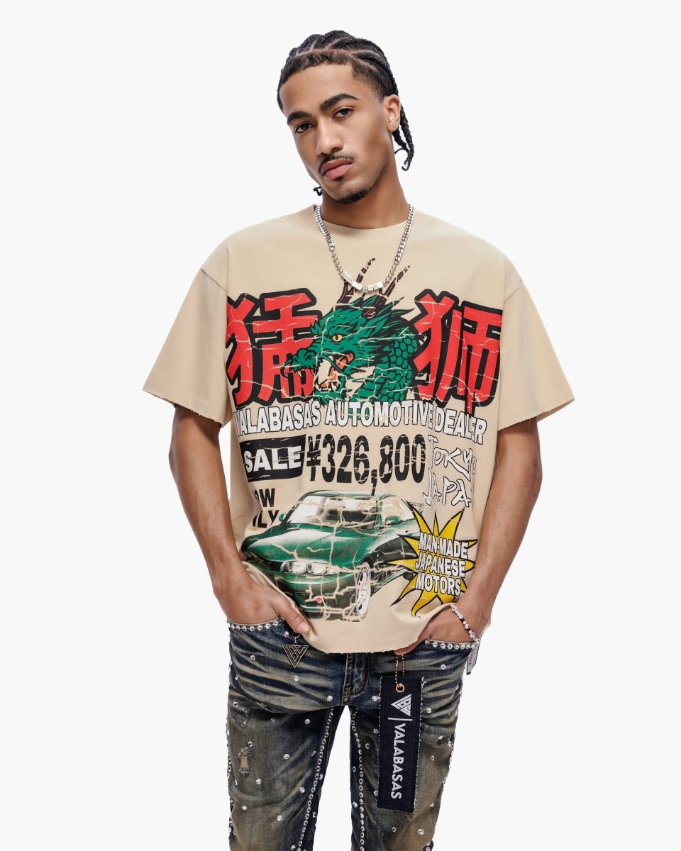Japanese Motors Tee Beige - Valabasas