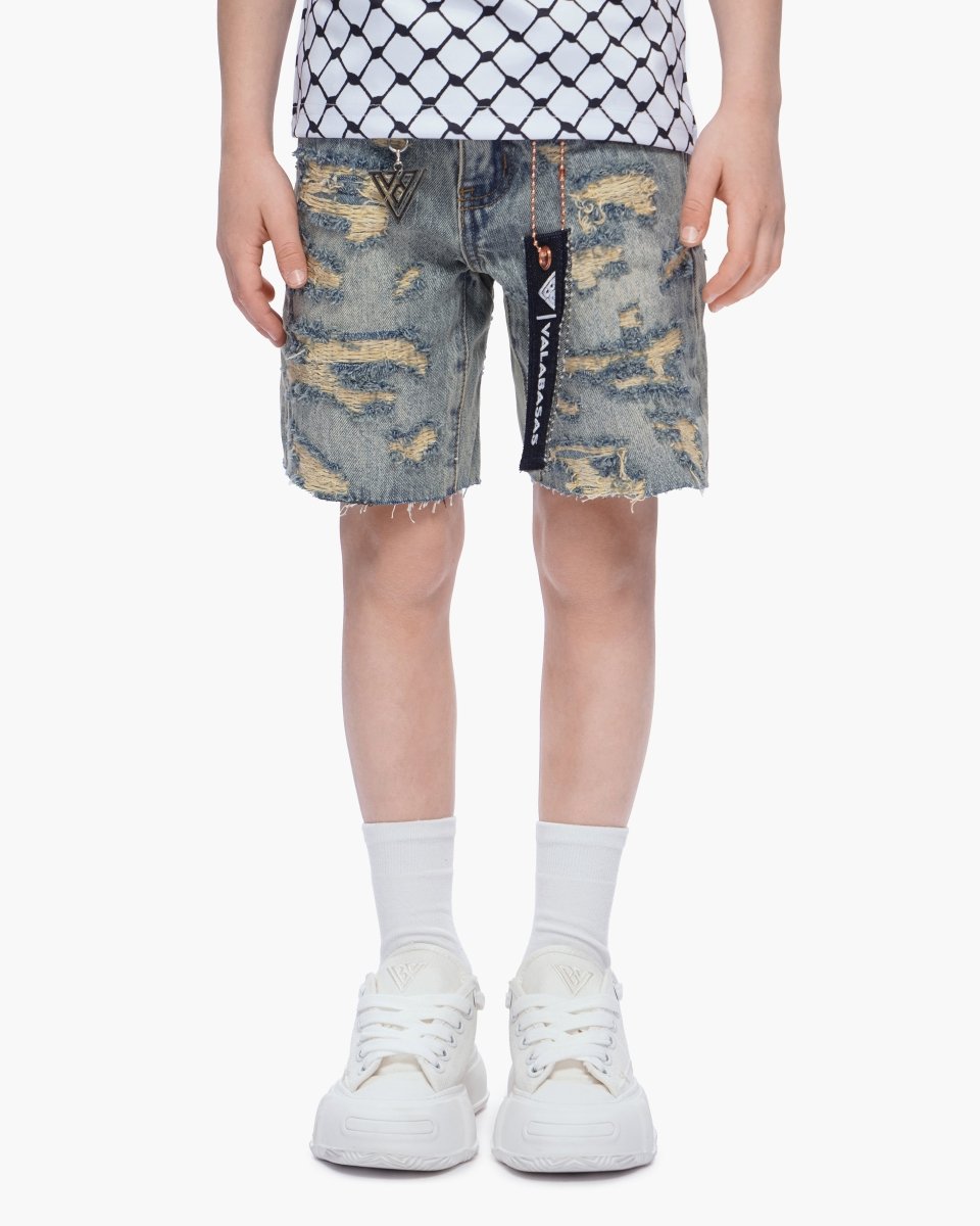 Kids Incise Jorts Vintage Wash - Valabasas