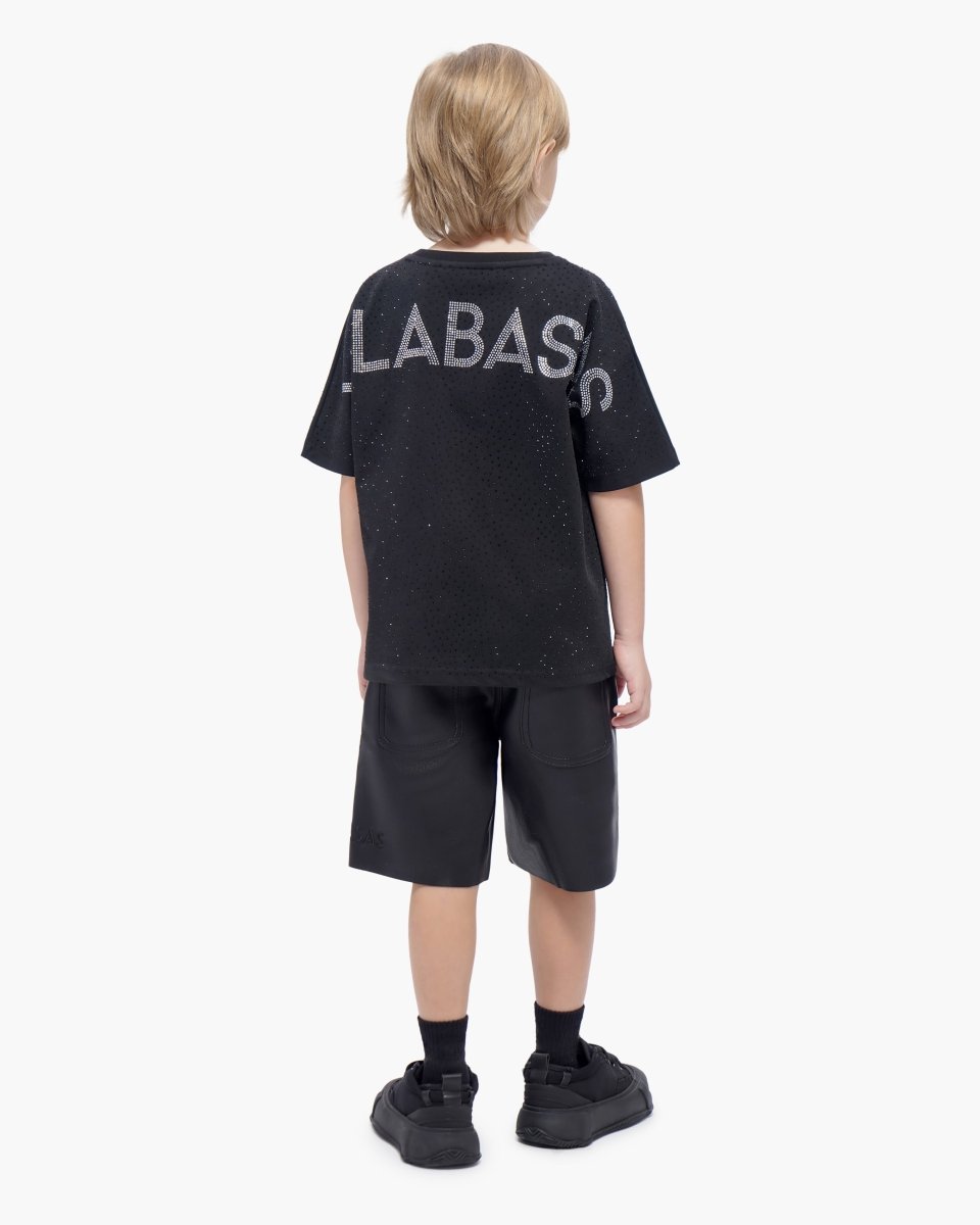 Kids Jr.Shorts Black Leather - Valabasas