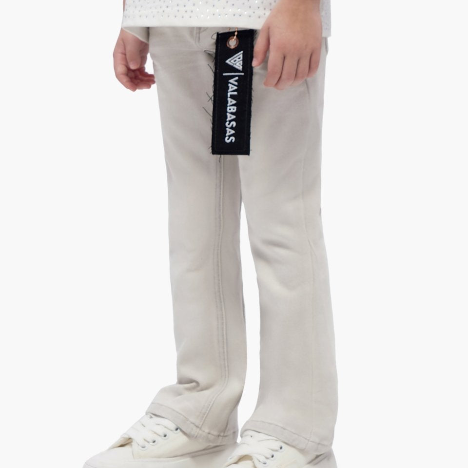 Kids Jr.Stacked Snow Grey Jeans - Valabasas