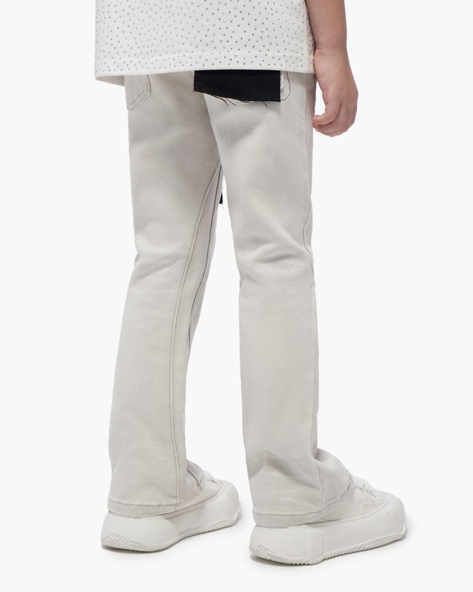 Kids Jr.Stacked Snow Grey Jeans - Valabasas