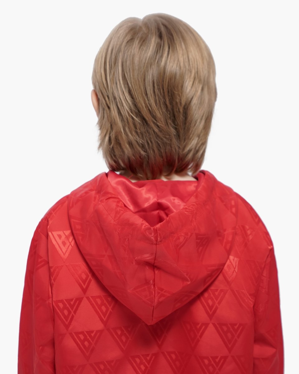 Kids Monogram 2.0 Red Windbreaker Jacket - Valabasas
