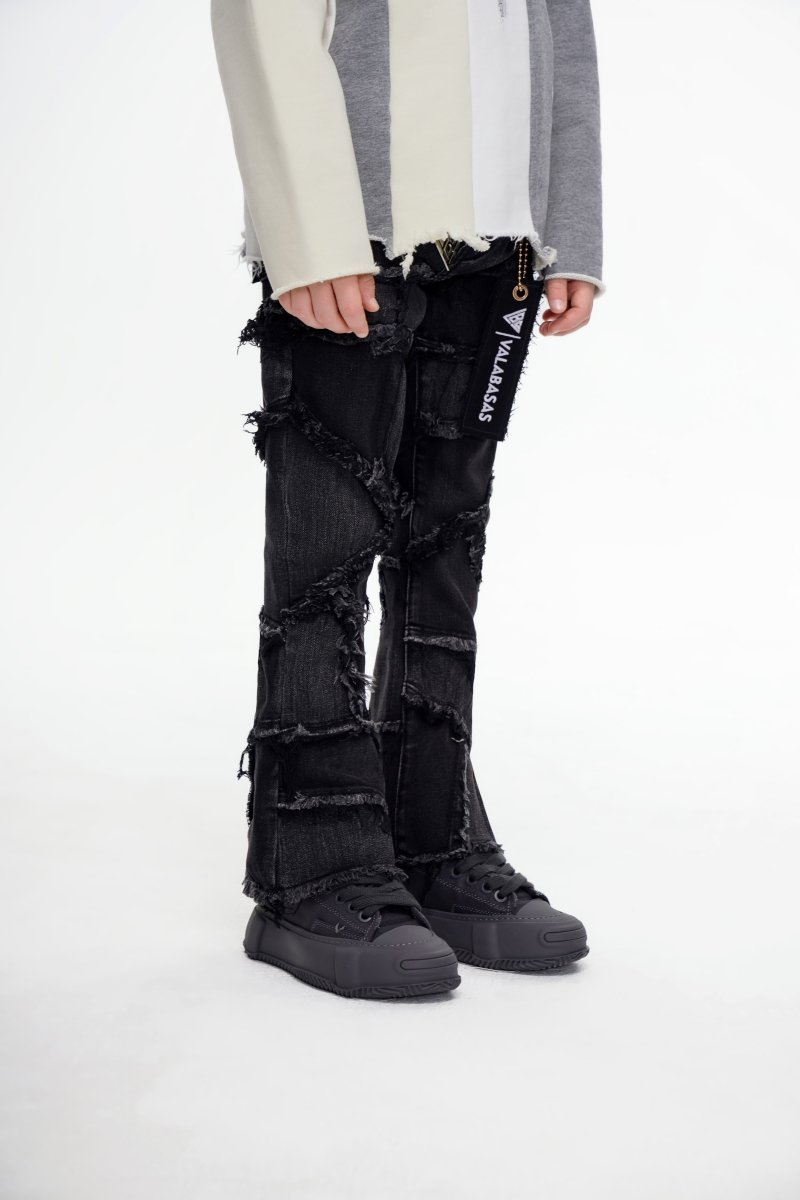 Kids Patchwork Stacked Black - Valabasas