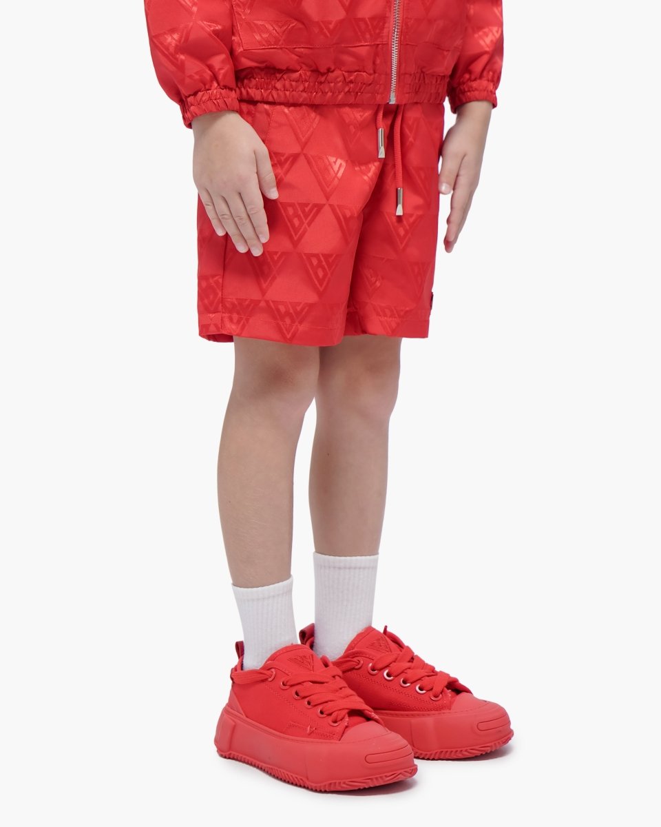 Kids Signature 2.0 Red Nylon Shorts - Valabasas