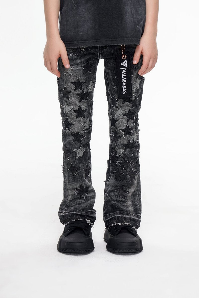 Kids V - Stars Stacked Marbled Wash - Valabasas