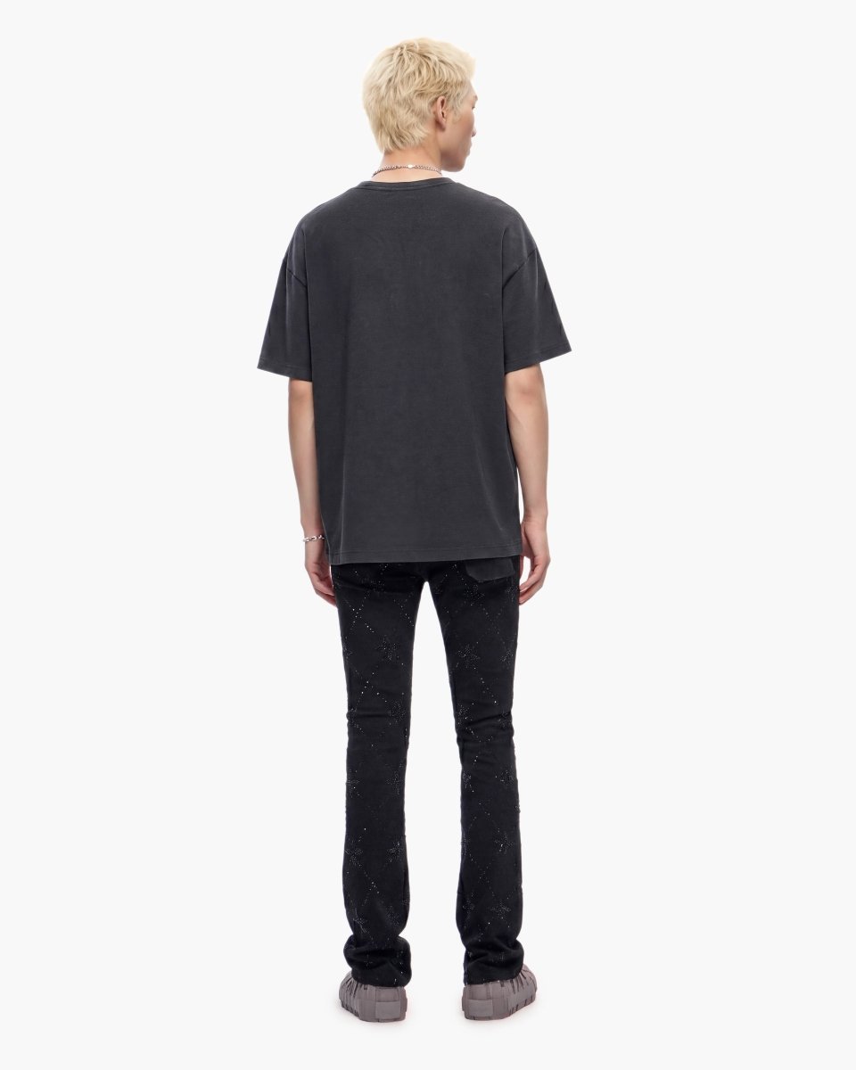 Kinz Stacked Jet Black Jeans - Valabasas