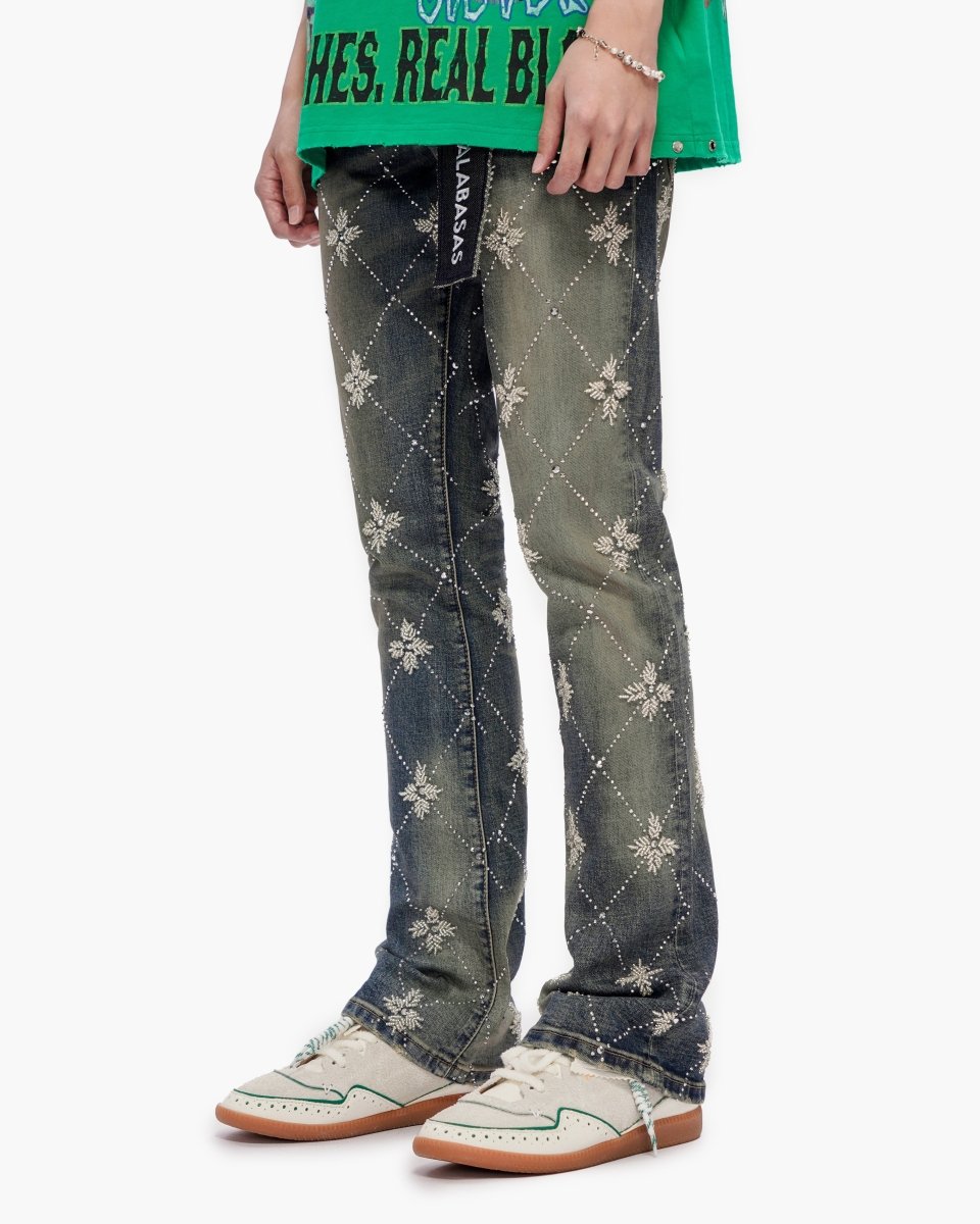 Kinz Stacked Medium Blue Jeans - Valabasas