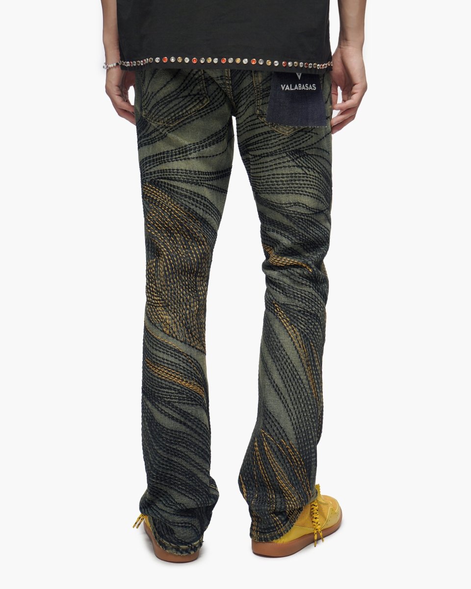 Knowledge Dark Vintage Wash Stacked Jeans - Valabasas