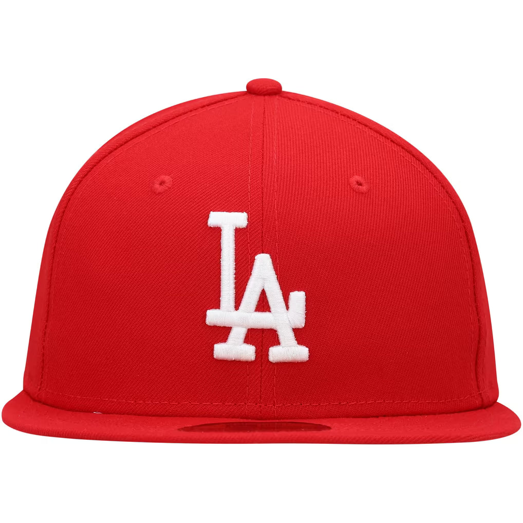 Los Angeles Dodgers New Era White Logo 59FIFTY Fitted Hat - Red