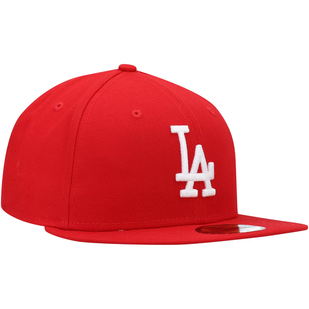 Los Angeles Dodgers New Era White Logo 59FIFTY Fitted Hat - Red