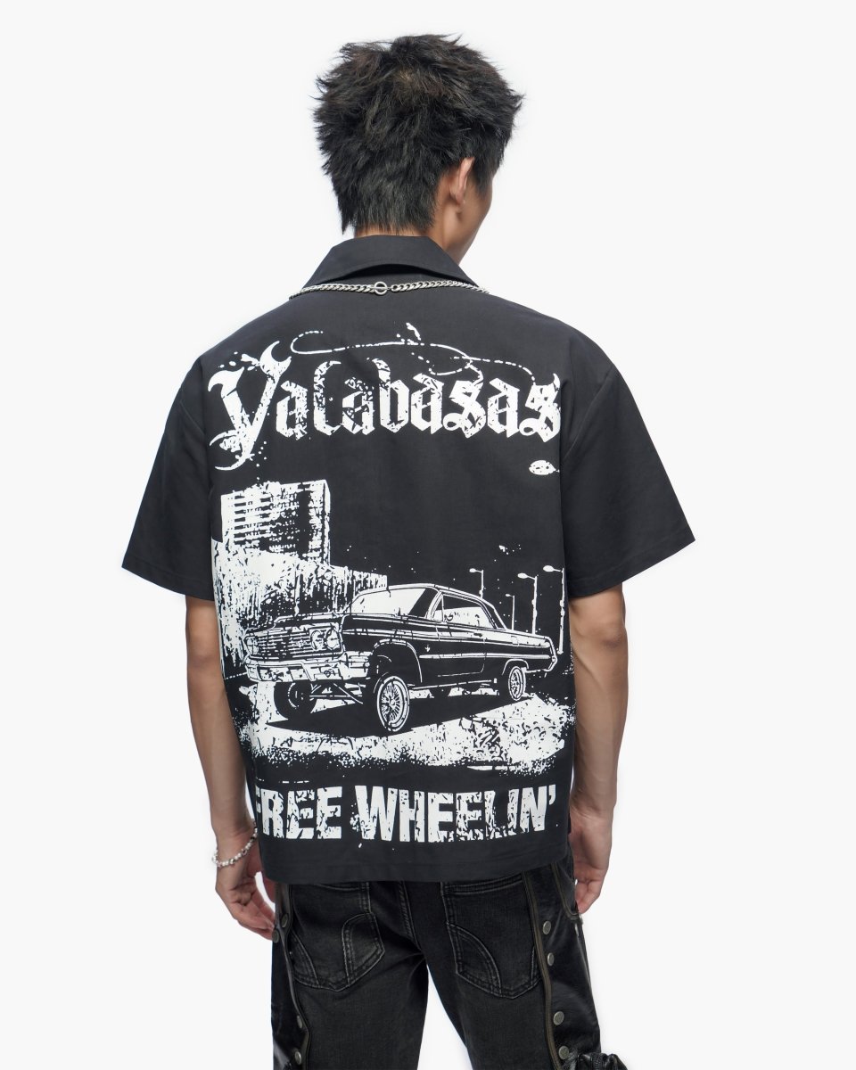 Midevil Black Layered Button Down - Valabasas