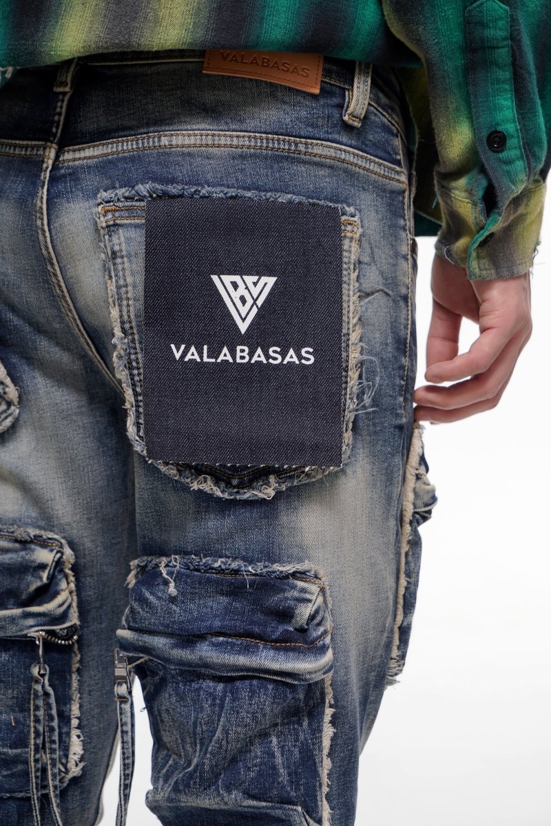 Mirage Blue Vintage Stacked Jeans - Valabasas