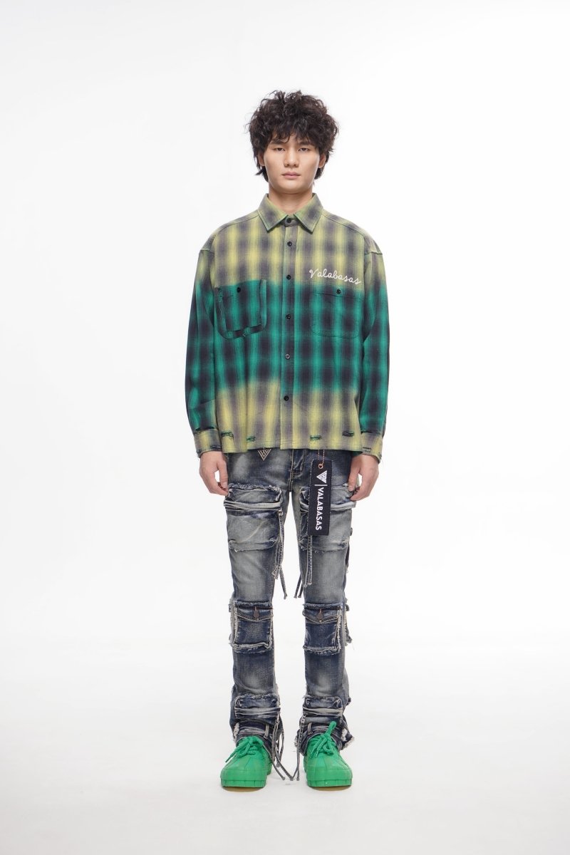 Mirage Blue Vintage Stacked Jeans - Valabasas