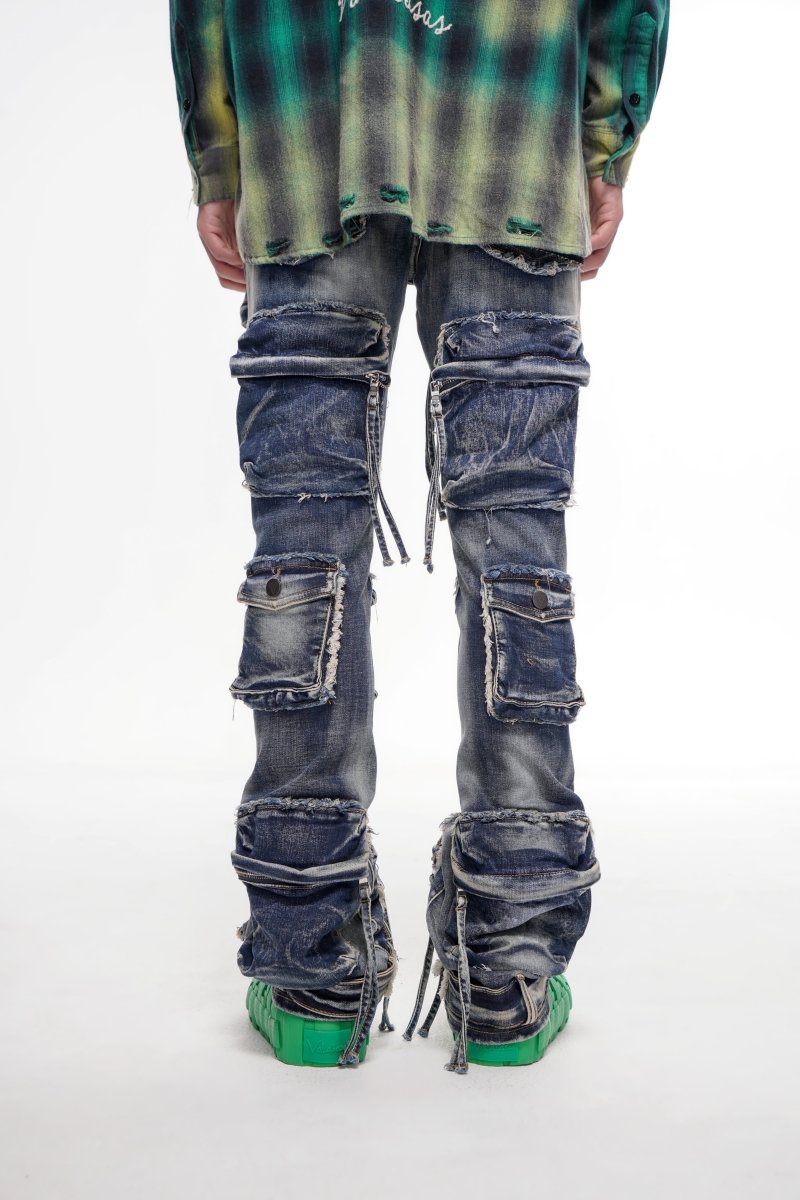 Mirage Blue Vintage Stacked Jeans - Valabasas