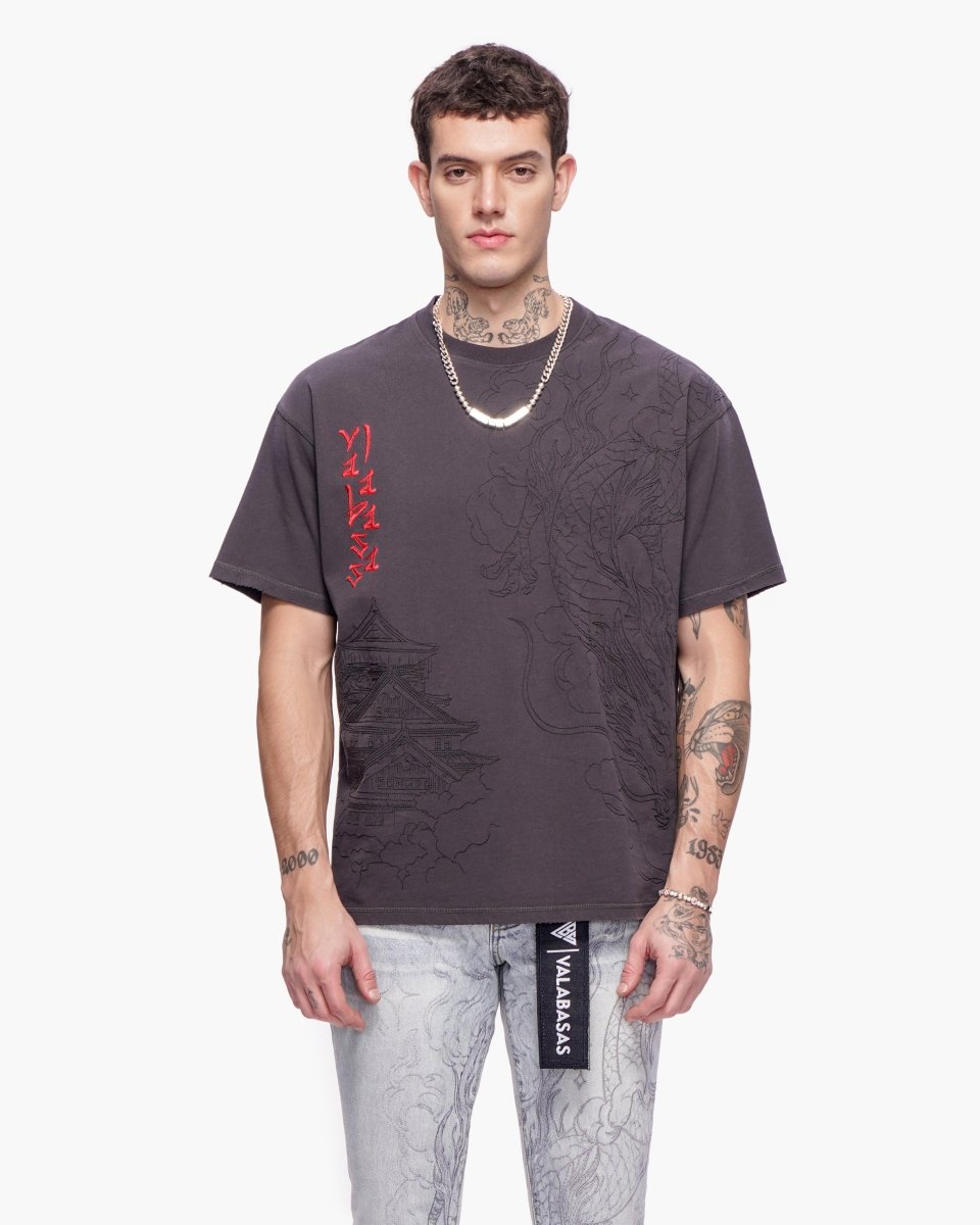 Mist Temple Tee Grey - Valabasas