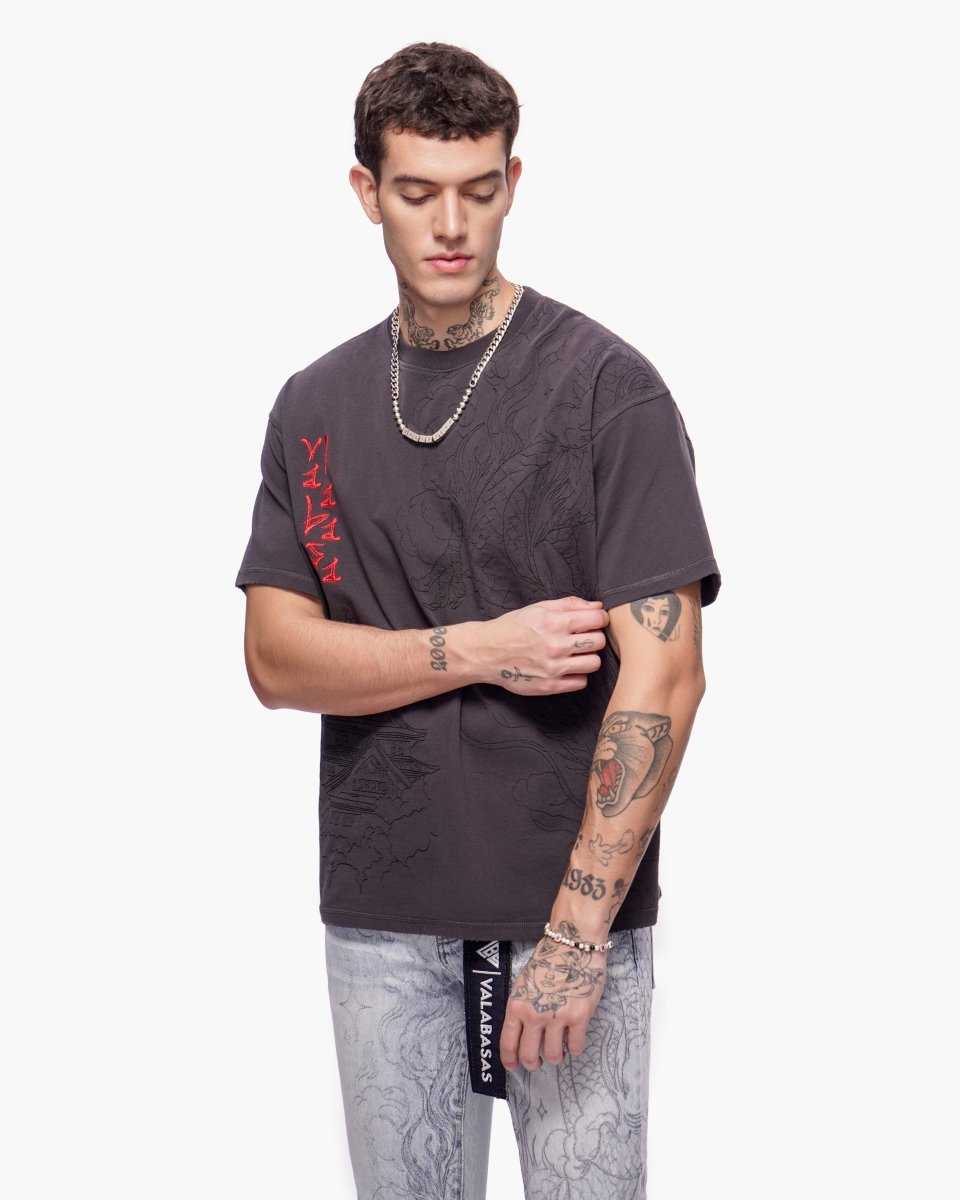 Mist Temple Tee Grey - Valabasas