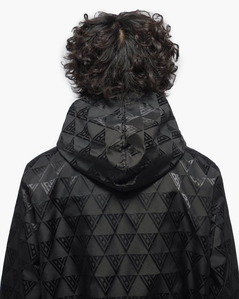 Monogram 2.0 Black Windbreaker Jacket - Valabasas