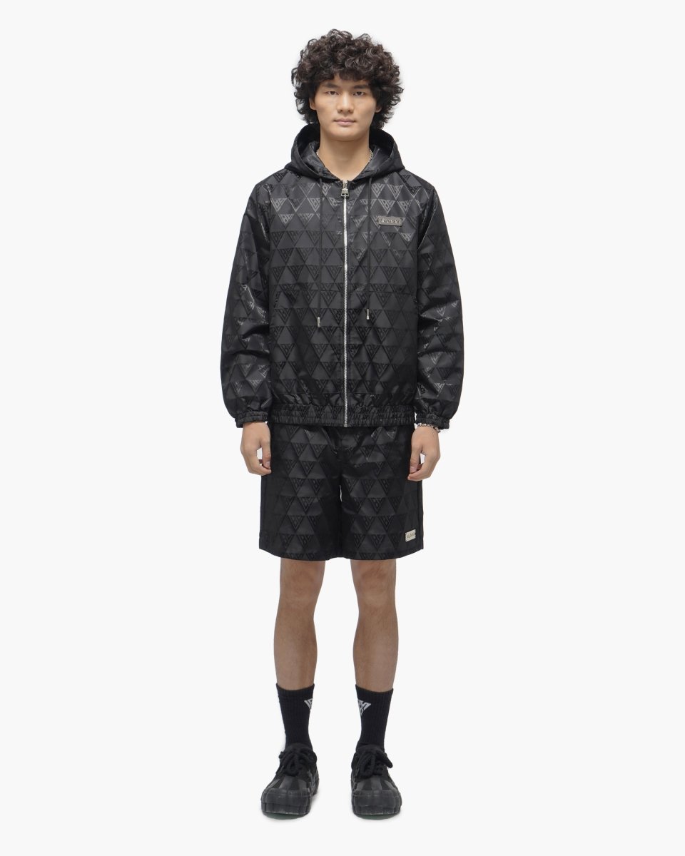Monogram 2.0 Black Windbreaker Jacket - Valabasas