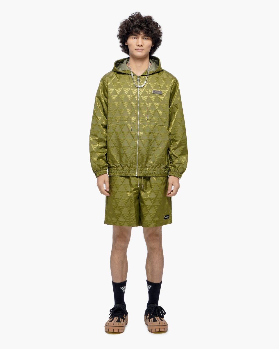 Monogram 2.0 Olive Windbreaker Jacket - Valabasas