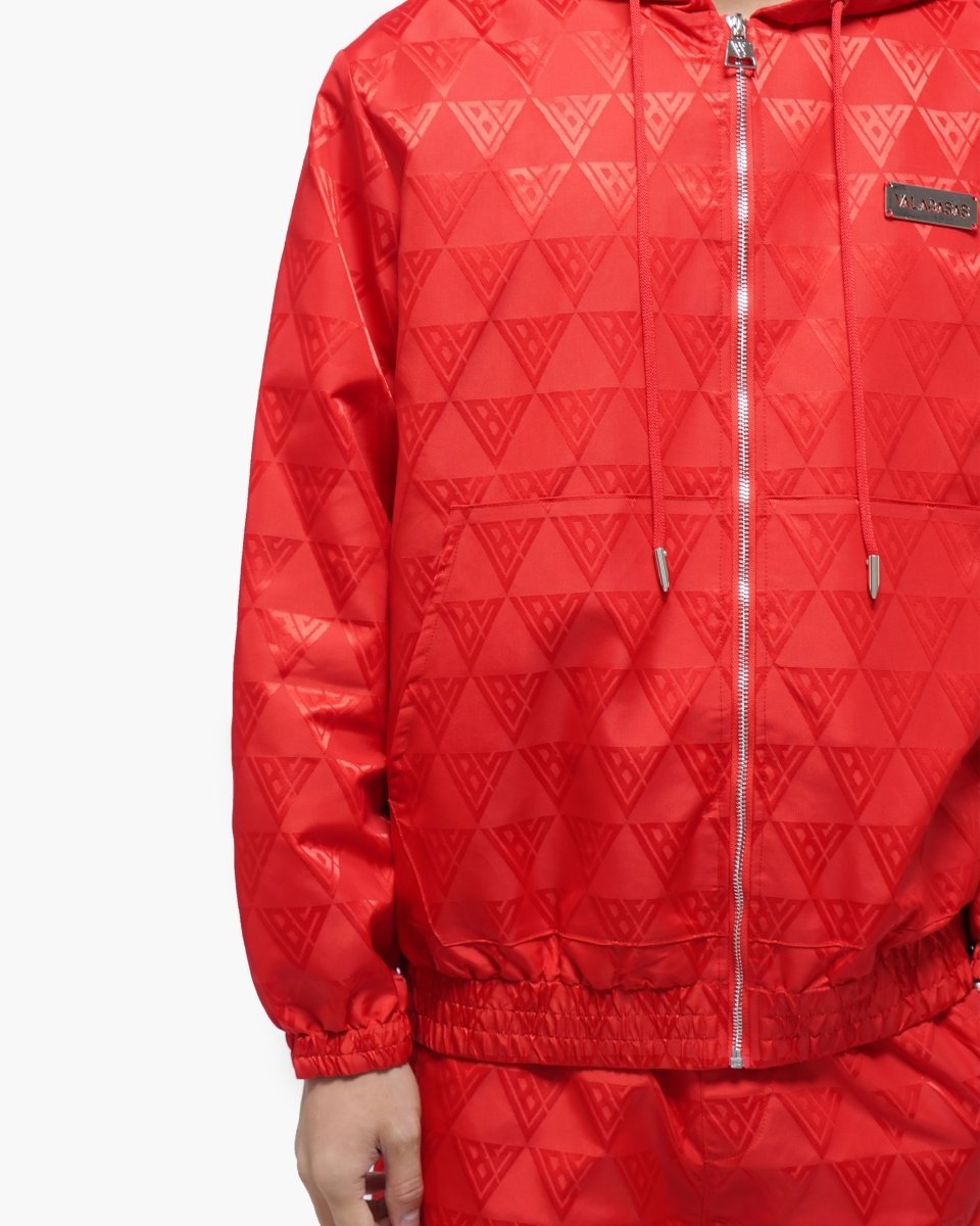 Monogram 2.0 Red Windbreaker Jacket - Valabasas