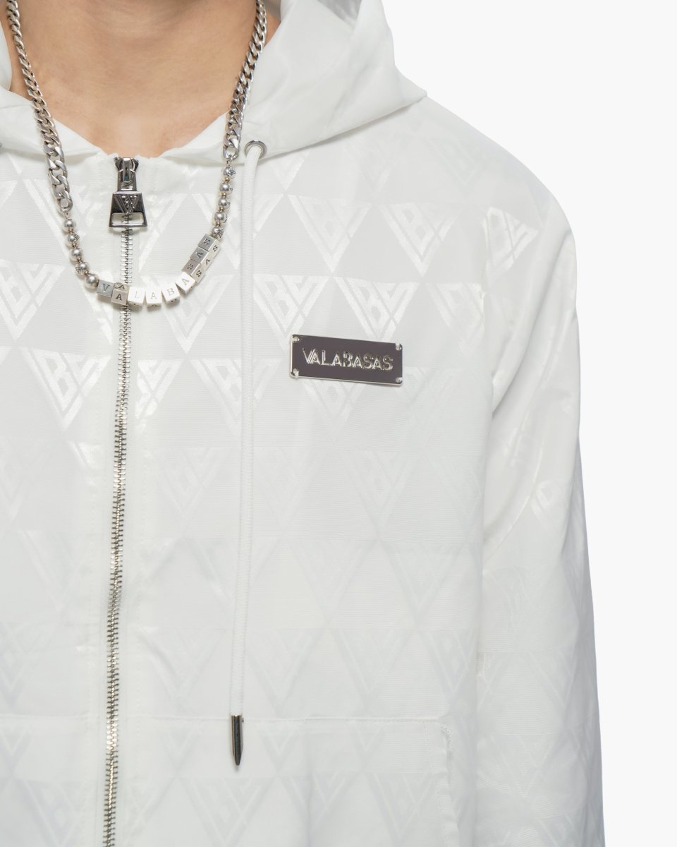 Monogram 2.0 White Windbreaker Jacket - Valabasas
